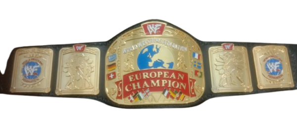 European Championship Belt – 4mm Zinc, Shiny Gold, Customizable