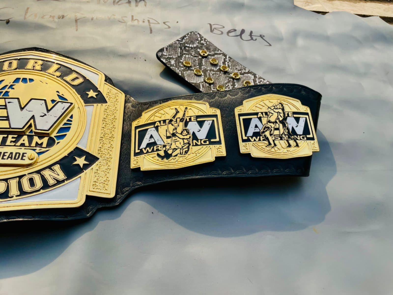 AEW World Tag Team Championship Replica Belt (Custom Nameplate Edition) - Image 12