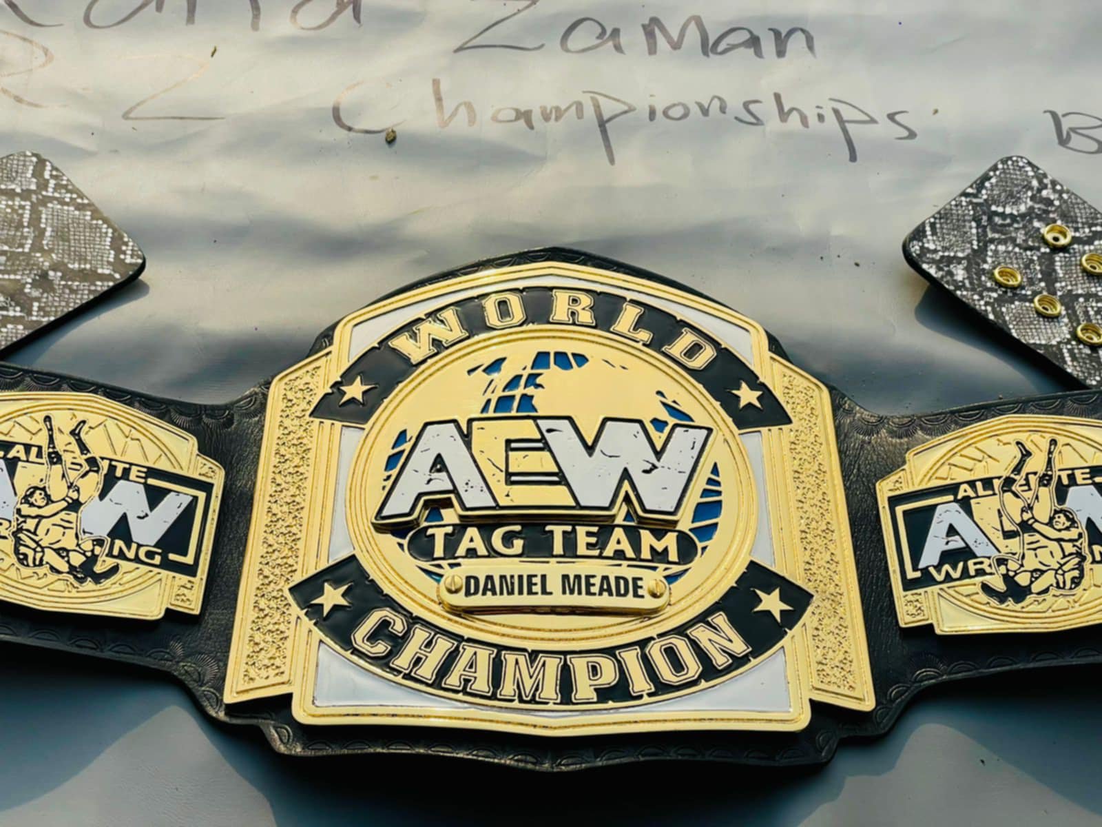 AEW World Tag Team Championship Replica Belt (Custom Nameplate Edition) - Image 16