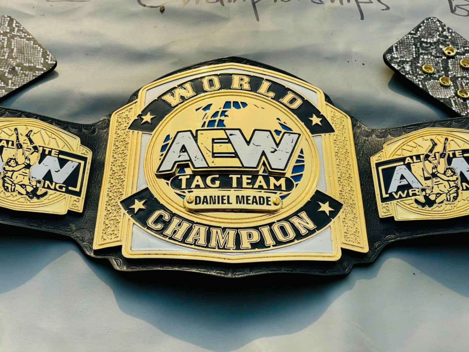 AEW World Tag Team Championship Replica Belt (Custom Nameplate Edition) - Image 15