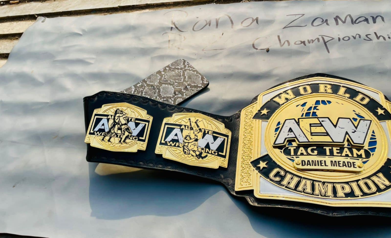 AEW World Tag Team Championship Replica Belt (Custom Nameplate Edition) - Image 13