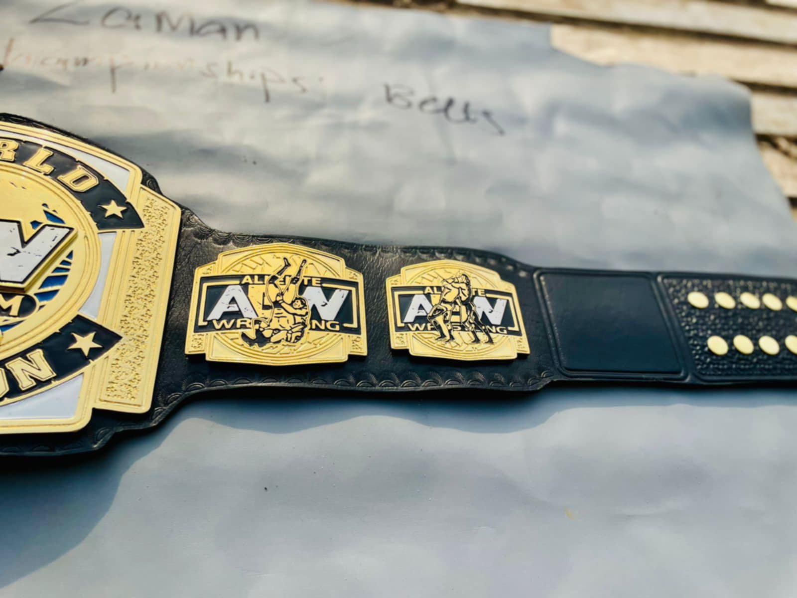 AEW World Tag Team Championship Replica Belt (Custom Nameplate Edition) - Image 9