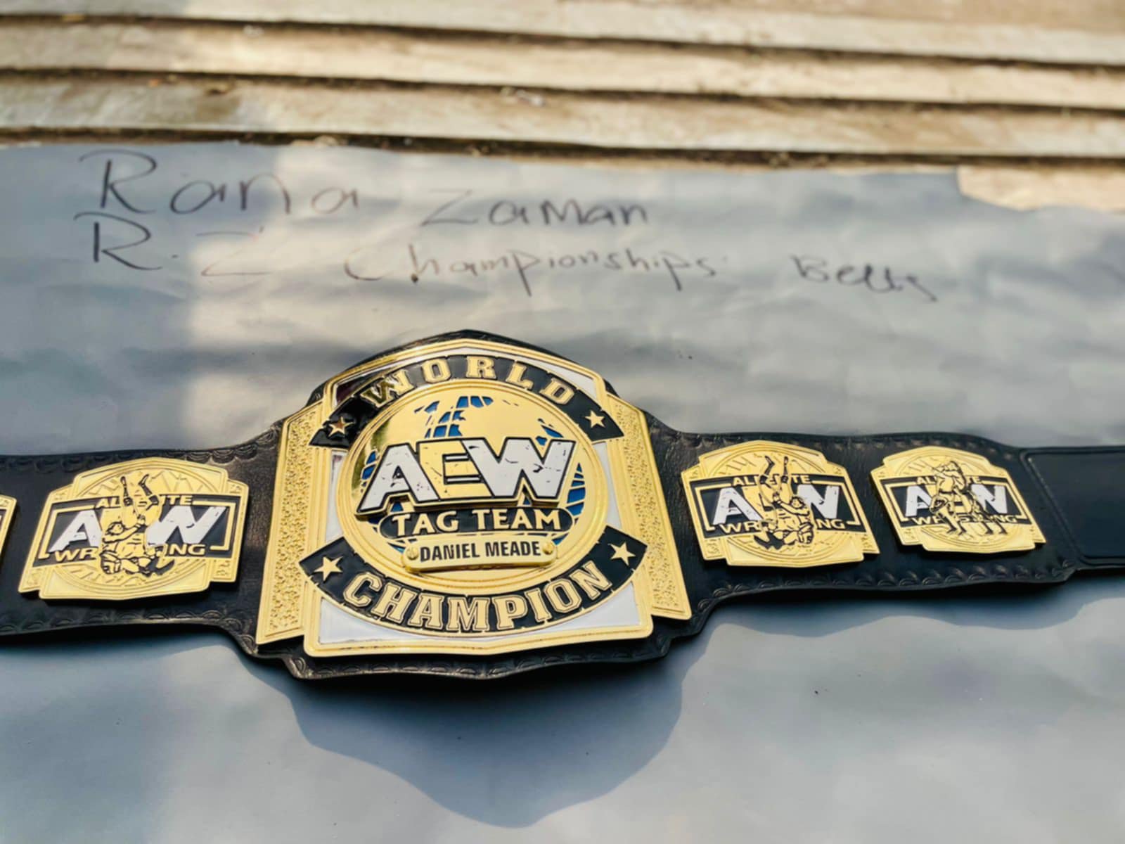 AEW World Tag Team Championship Replica Belt (Custom Nameplate Edition) - Image 6