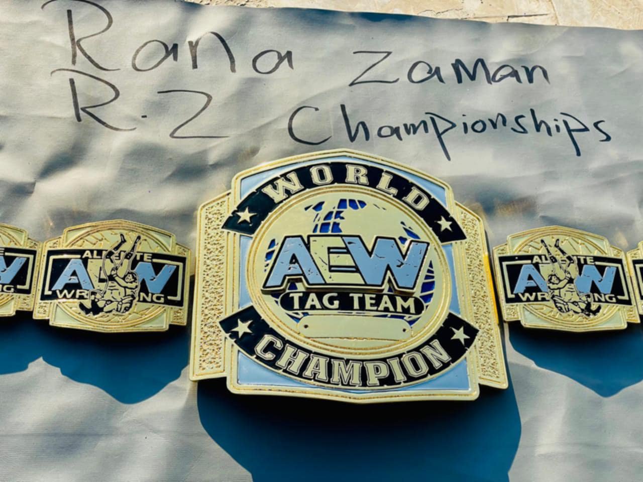 AEW World Tag Team Championship Replica Belt (Custom Nameplate Edition) - Image 11