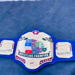 LSA Central States Wrestling Champion Belt – Blue Strap Edition