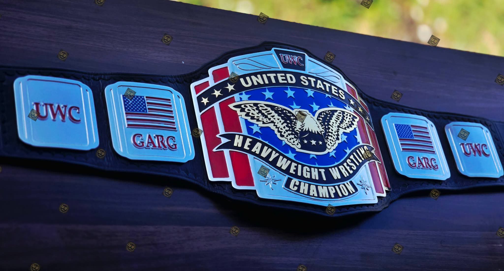 UWC United States Heavyweight Wrestling Championship Belt – 4mm Zinc SD Version - Image 2
