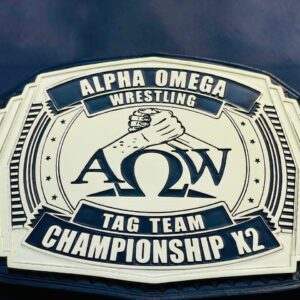AOW Tag Team Championship X2 Belt – Alpha Omega Wrestling Edition