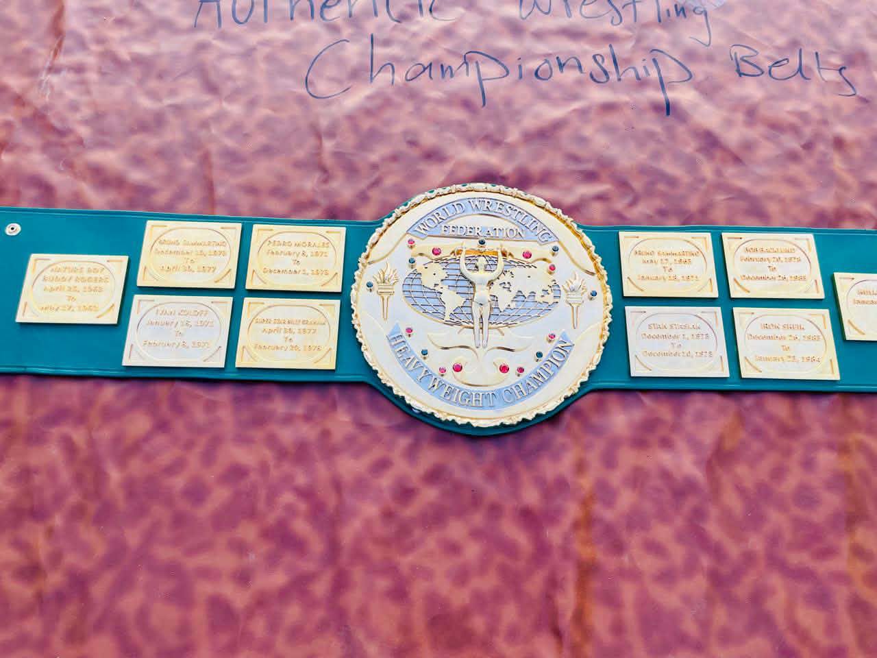 WWF "Big Green" Heavyweight Championship Belt (4mm Stacked Plates) - Image 2
