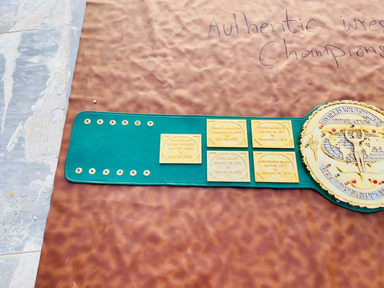 WWF "Big Green" Heavyweight Championship Belt (4mm Stacked Plates) - Image 3