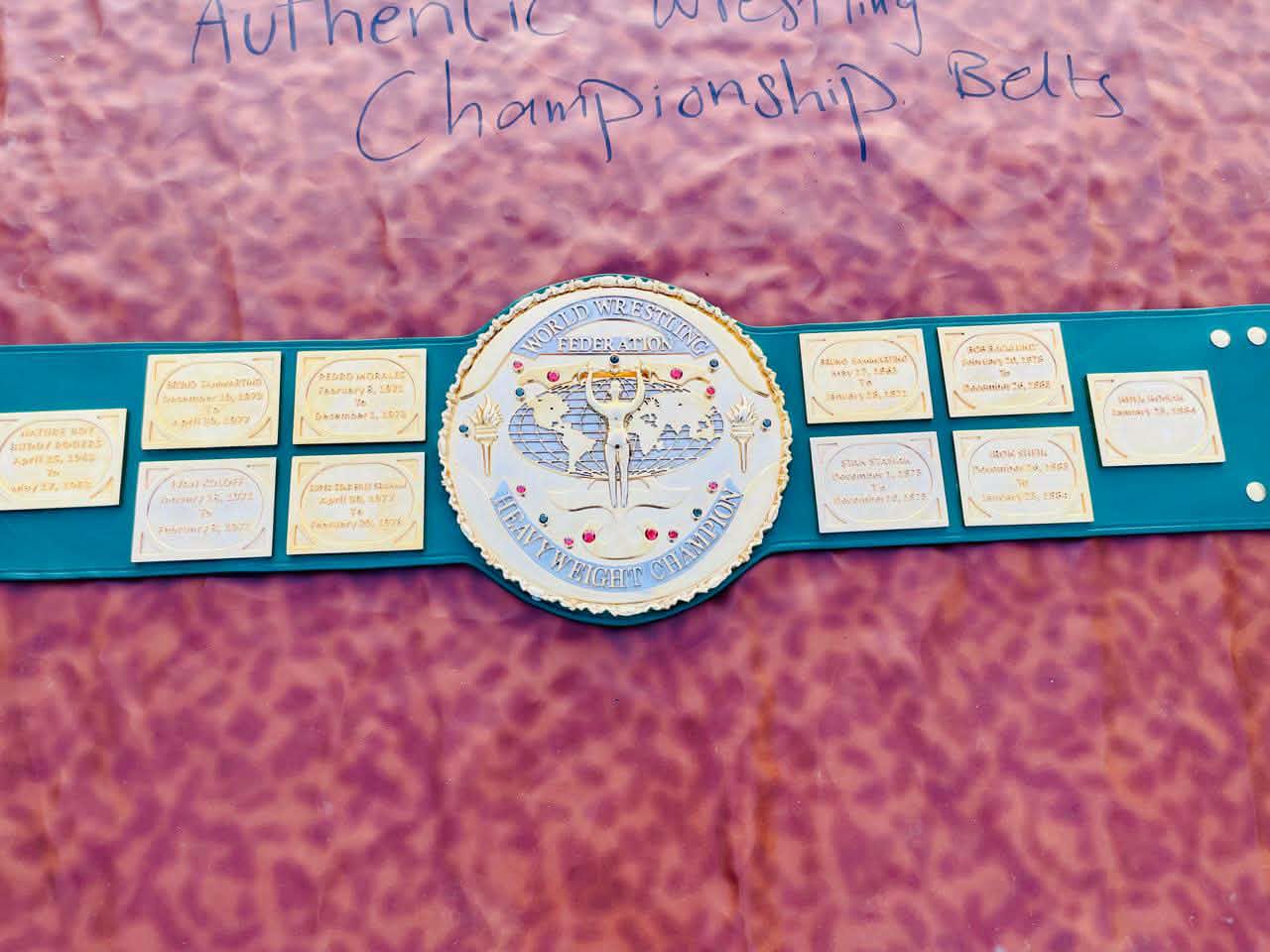 WWF "Big Green" Heavyweight Championship Belt (4mm Stacked Plates) - Image 4