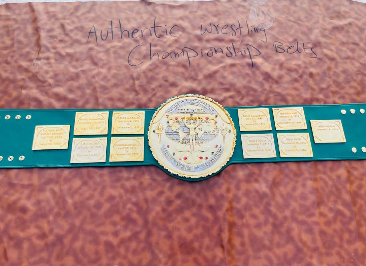 WWF "Big Green" Heavyweight Championship Belt (4mm Stacked Plates) - Image 5