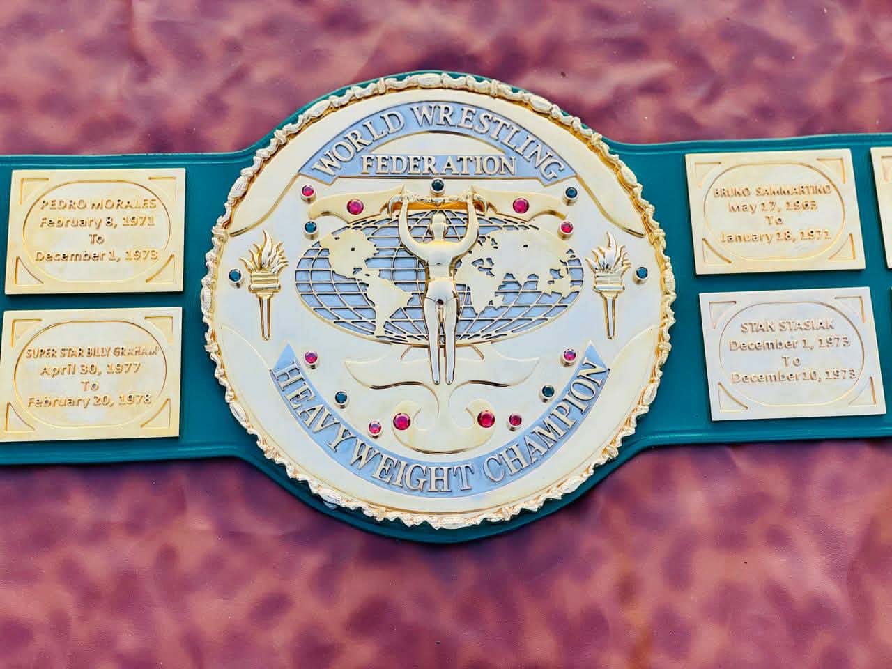 WWF "Big Green" Heavyweight Championship Belt (4mm Stacked Plates)