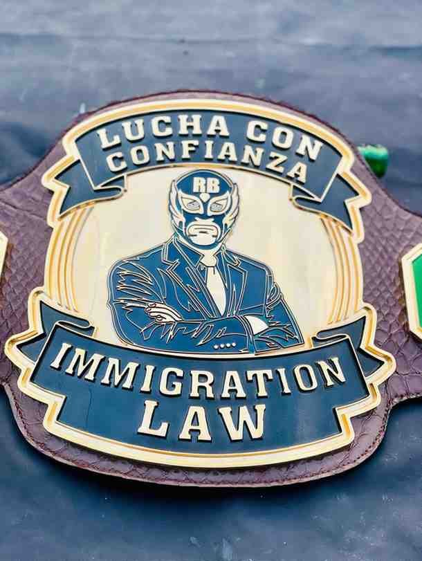 Custom 4mm CNC Championship Belt - "Lucha Con Confianza Immigration Law" - Image 4