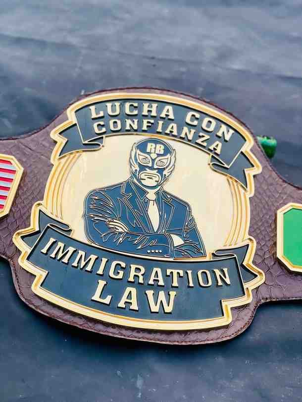 Custom 4mm CNC Championship Belt - "Lucha Con Confianza Immigration Law" - Image 3