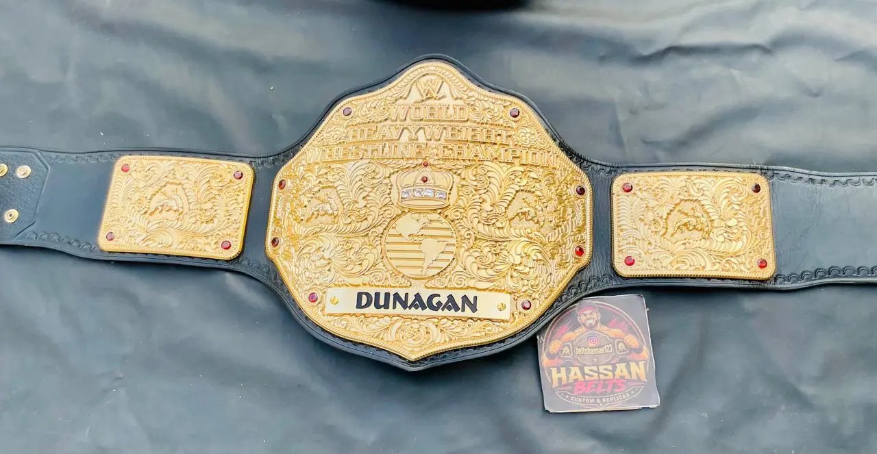 WWE Big Gold Championship Replica Belt (World Heavyweight Wrestling Champion style) - Image 2
