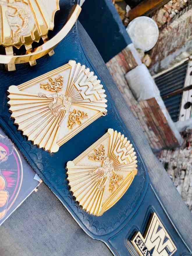 WWF Wing Eagle 4mm CNC Handmade Texture 24k Gold Championship Belt - Image 2