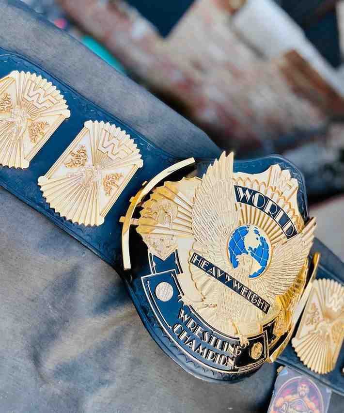 WWF Wing Eagle 4mm CNC Handmade Texture 24k Gold Championship Belt - Image 3
