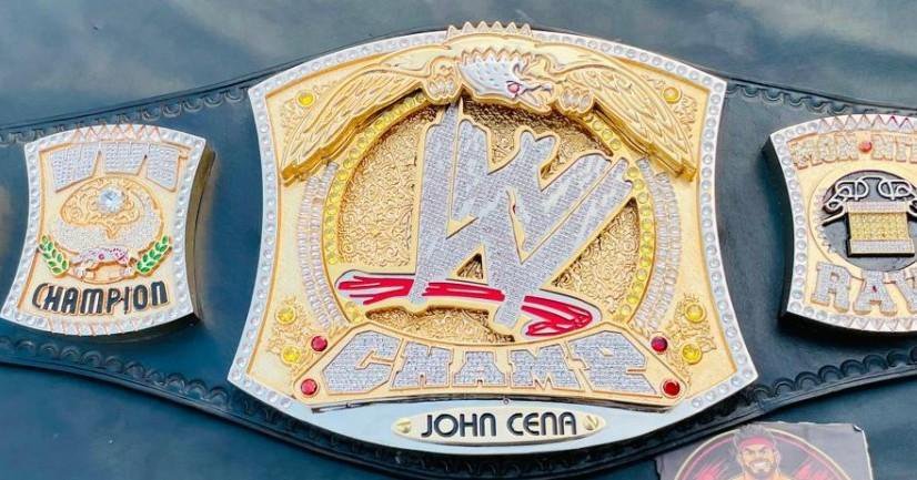 Custom WWE Spinner 20mm 3D 24k Gold Belt - Image 8
