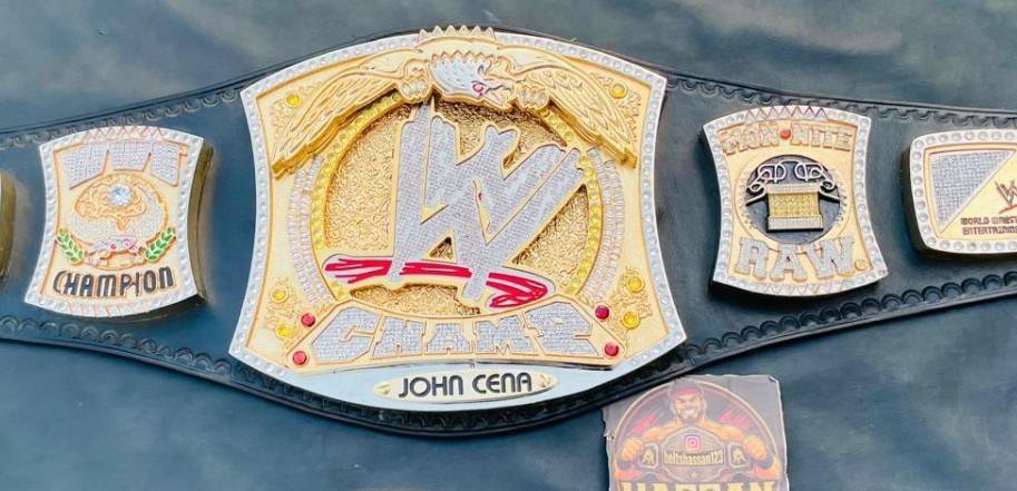 Custom WWE Spinner 20mm 3D 24k Gold Belt - Image 3
