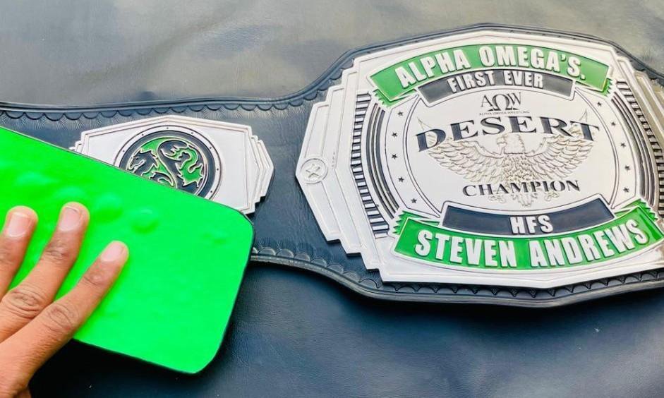AQW Custom Desert Champion Wrestling Belt - Image 4