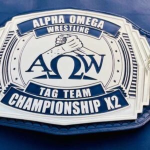 Alpha Omega Wrestling (AOW) Custom Tag Team Championship Belt