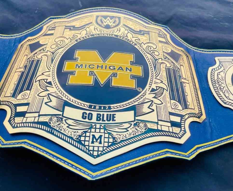 Custom Michigan Wolverines Championship Championship Belt - Image 9