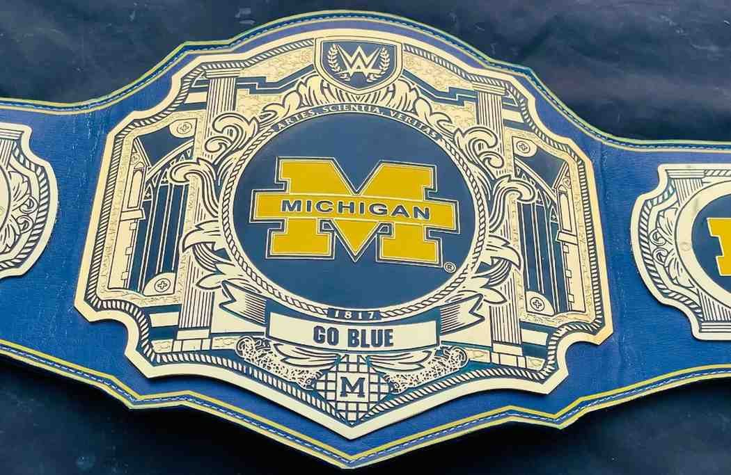 Custom Michigan Wolverines Championship Championship Belt - Image 4