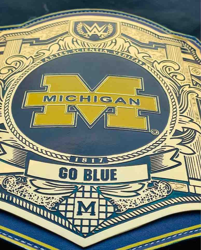 Custom Michigan Wolverines Championship Championship Belt - Image 7