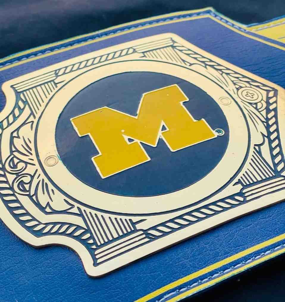 Custom Michigan Wolverines Championship Championship Belt - Image 6