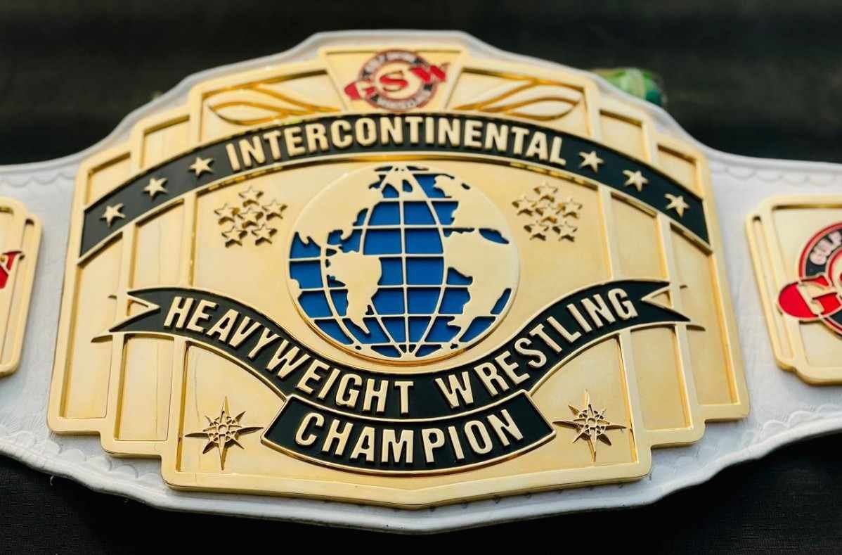 GSW Custom Intercontinental Heavyweight Wrestling Championship Belt - Image 5