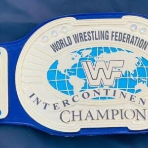 WWF Block Logo Oval Intercontinental Championship Replica Belt (4mm SD Quality)