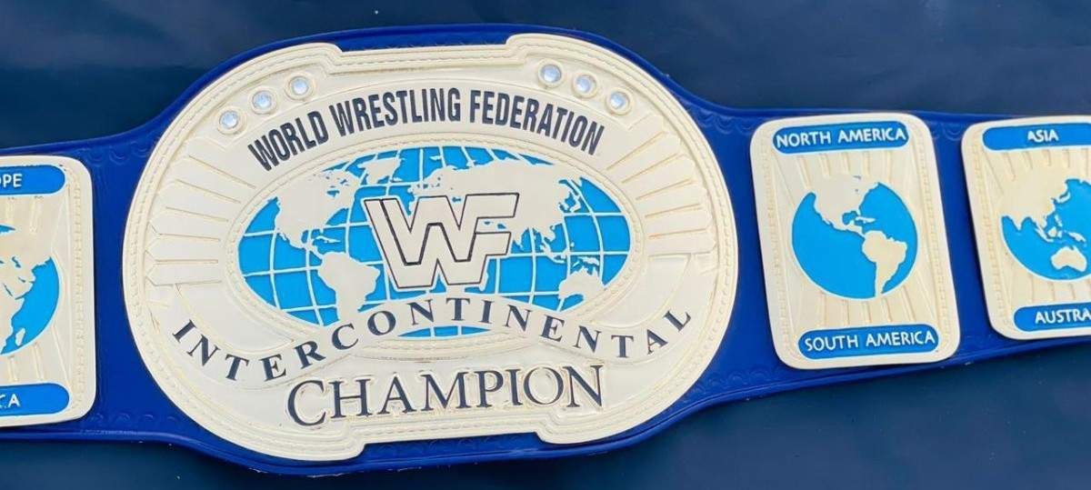 WWF Block Logo Oval Intercontinental Championship Replica Belt (4mm SD Quality) - Image 2