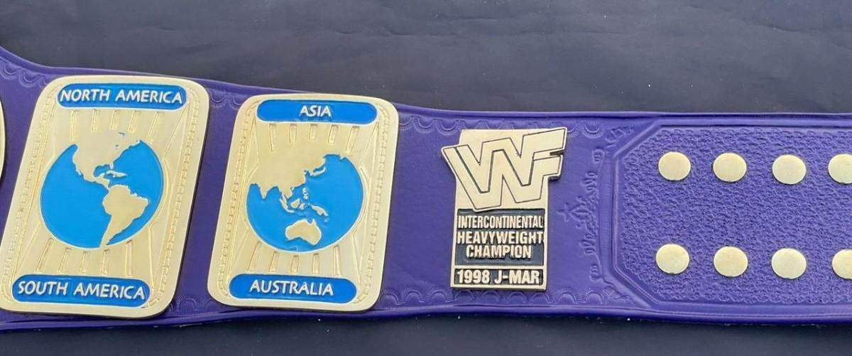 WWF Block Logo Oval Intercontinental Championship Replica Belt (4mm SD Quality) - Image 8