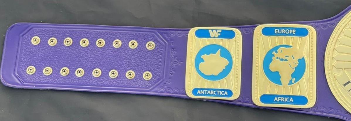 WWF Block Logo Oval Intercontinental Championship Replica Belt (4mm SD Quality) - Image 3