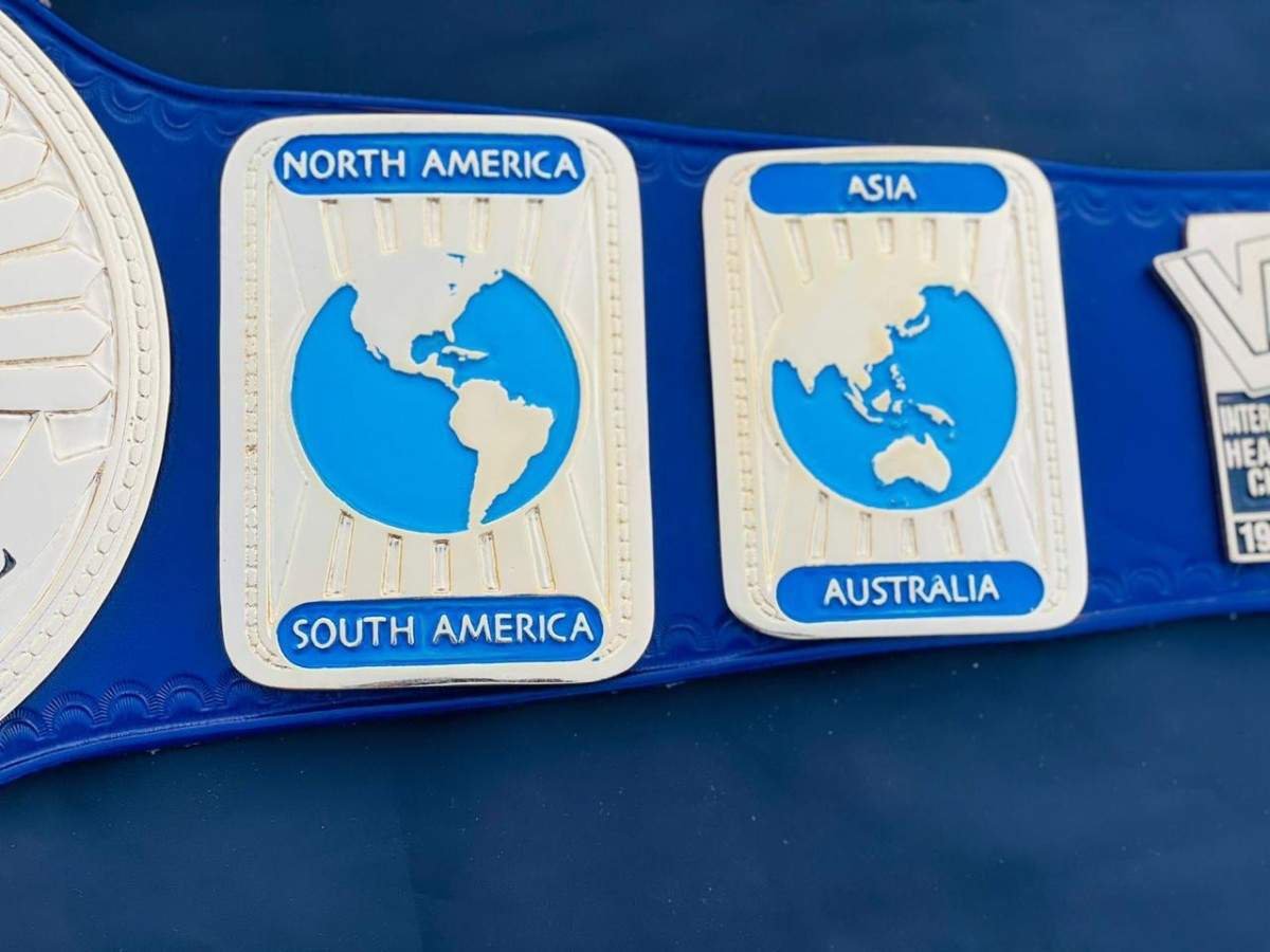 WWF Block Logo Oval Intercontinental Championship Replica Belt (4mm SD Quality) - Image 9