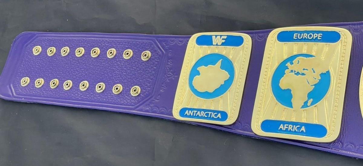WWF Block Logo Oval Intercontinental Championship Replica Belt (4mm SD Quality) - Image 5