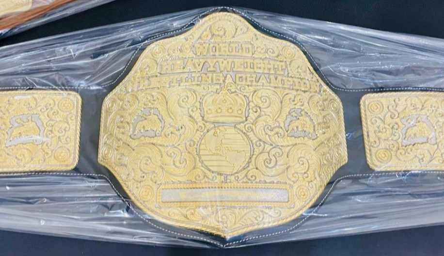 Big Gold "Cruiser" 4mm CNC Replica Championship Belt, - Image 2