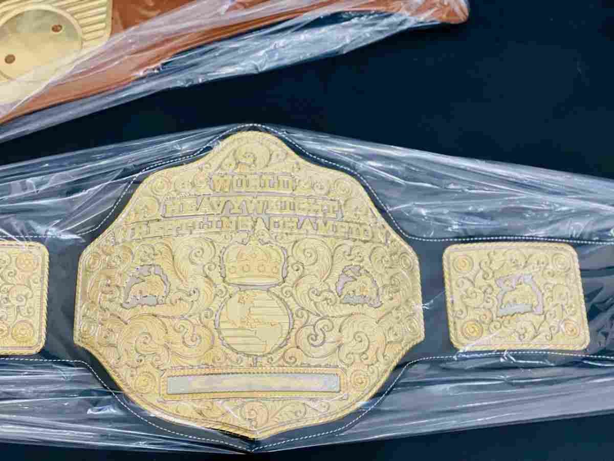 Big Gold "Cruiser" 4mm CNC Replica Championship Belt, - Image 6