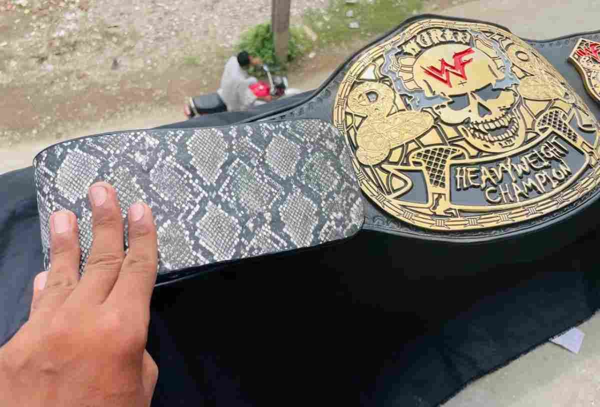 WWF "Smoking Skull" 4mm CNC 24K Gold Replica Championship Belt - Image 5