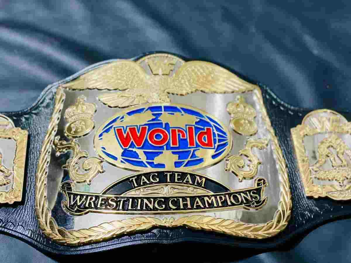WWF World Tag Team 4mm CNC Dual Plate Version Replica Belt - Image 5