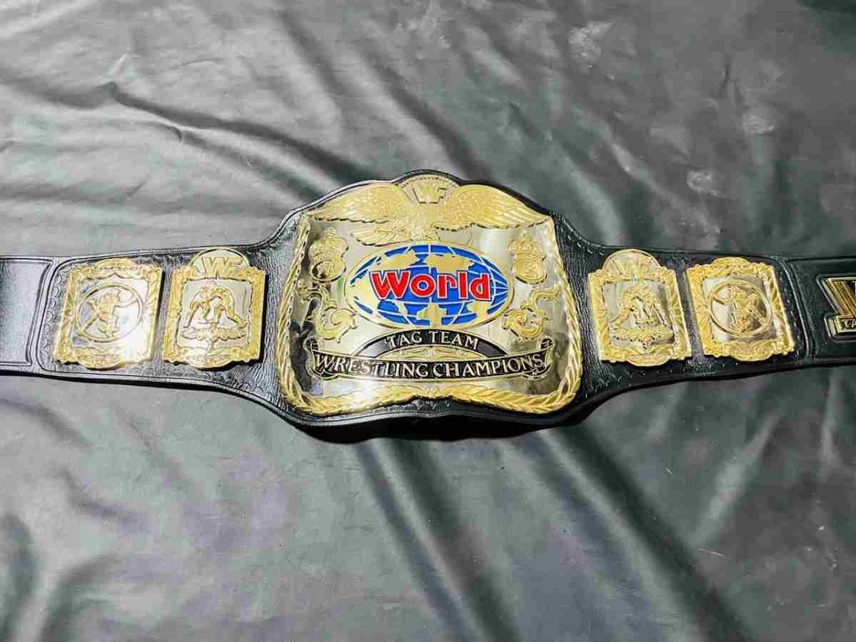 WWF World Tag Team 4mm CNC Dual Plate Version Replica Belt - Image 6