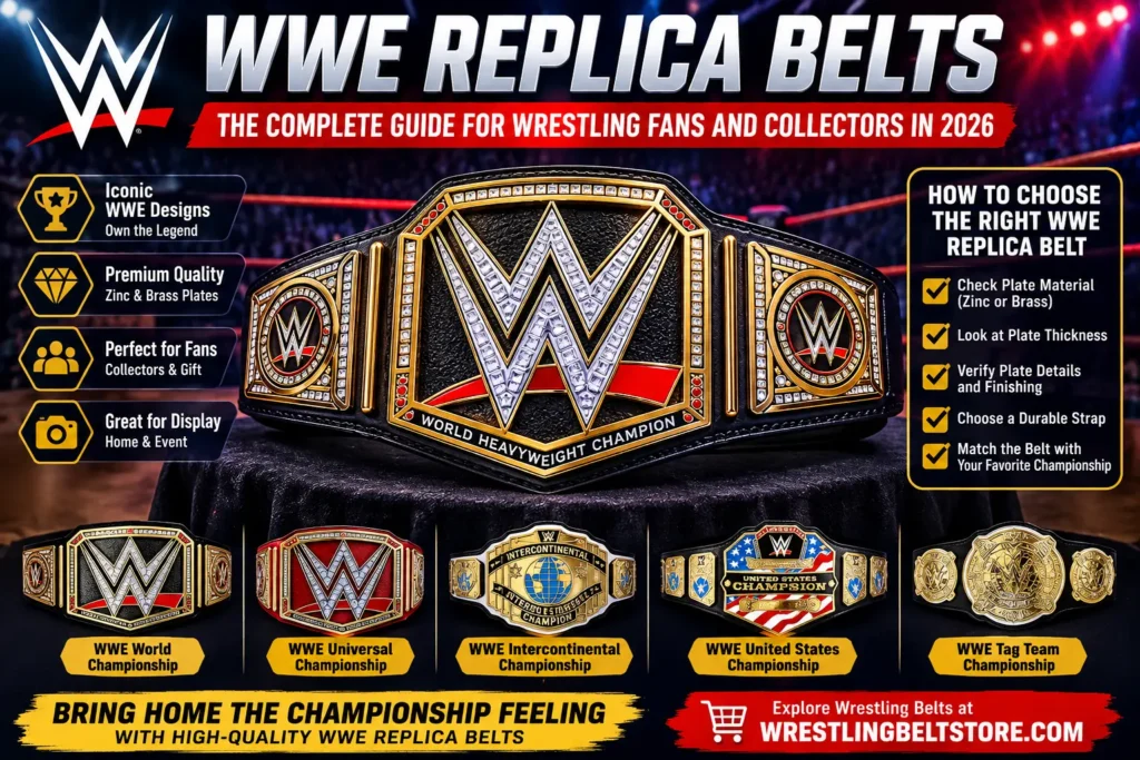 WWE replica championship belts for wrestling fans and collectors